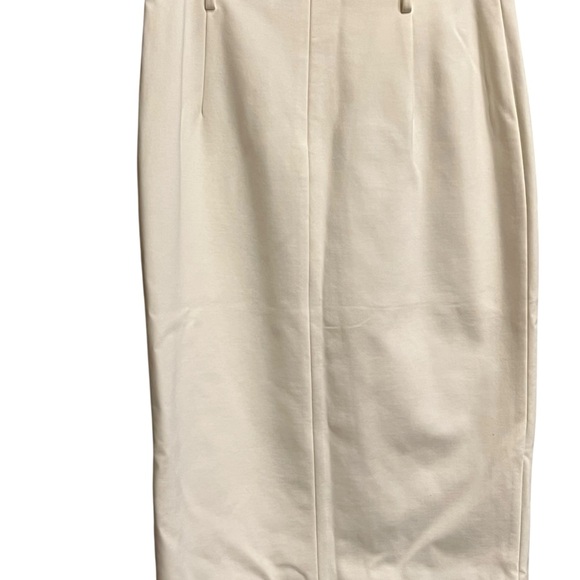 White House Black Market white Ivory Button-Front Skirt - Picture 14 of 16